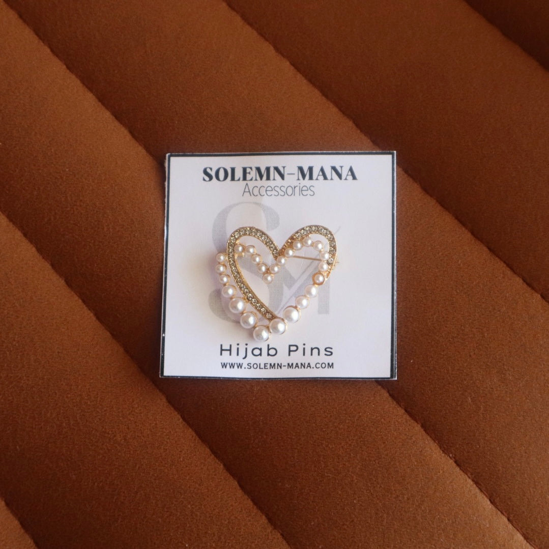 Heart Hijab Pin